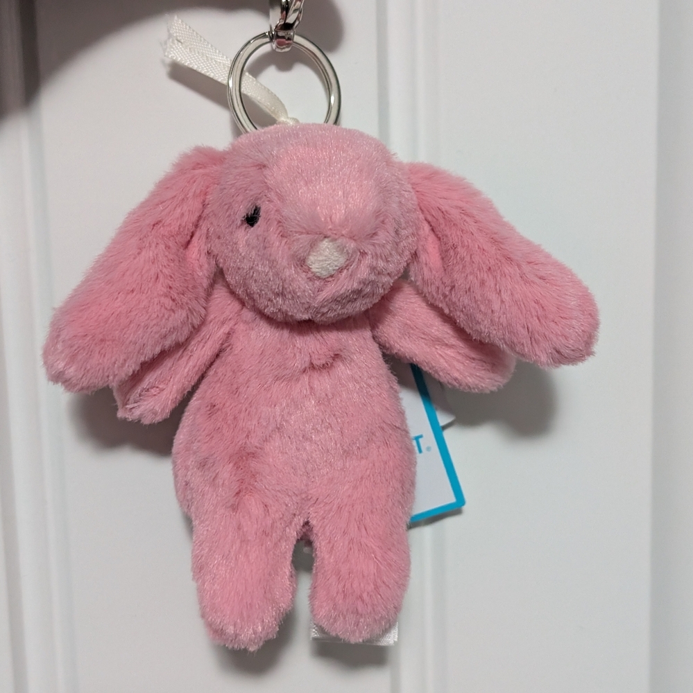 SOLD - Jellycat Pink Bunny Bag Charm